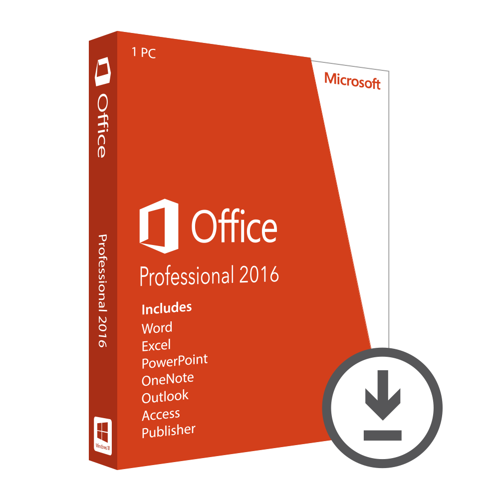 Microsoft Office 2016 Professional Retail License